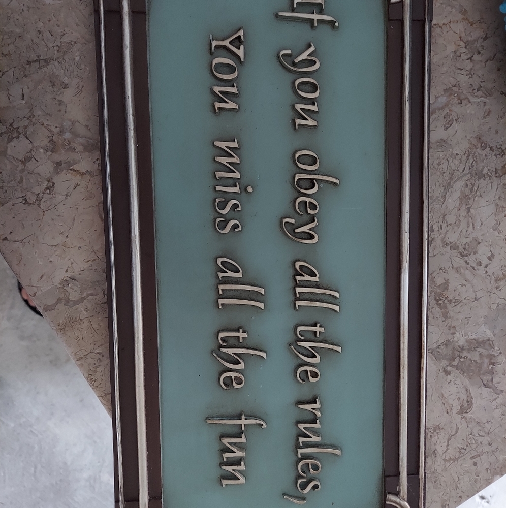 Wall Sign She Shed Teal Brown Cute sign